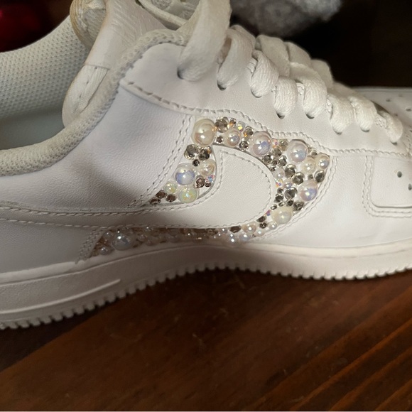 Women’s Air Force 1s Bedazzled for my Wedding Reception worn for 4 hours - Picture 2 of 7